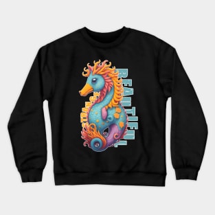 Enigmatic Beauty: The Colorful Water Horse Crewneck Sweatshirt